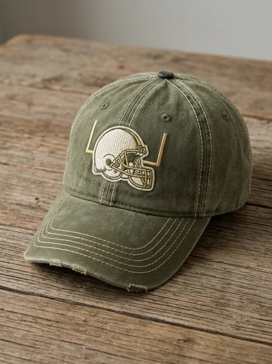 Unisex American Football Fan Helmet Goalpost Embroidered Baseball Cap