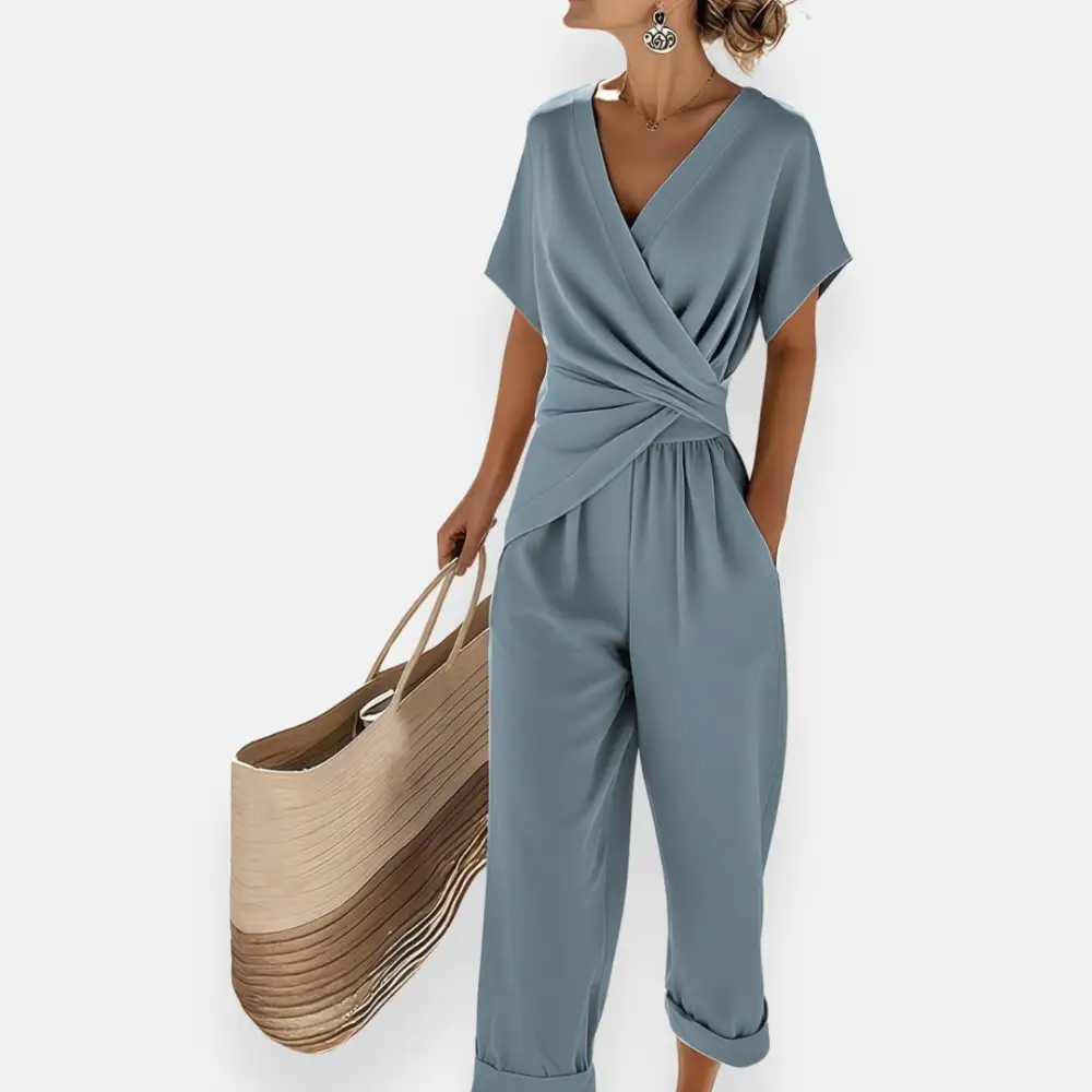  Draped Wrap Jumpsuit