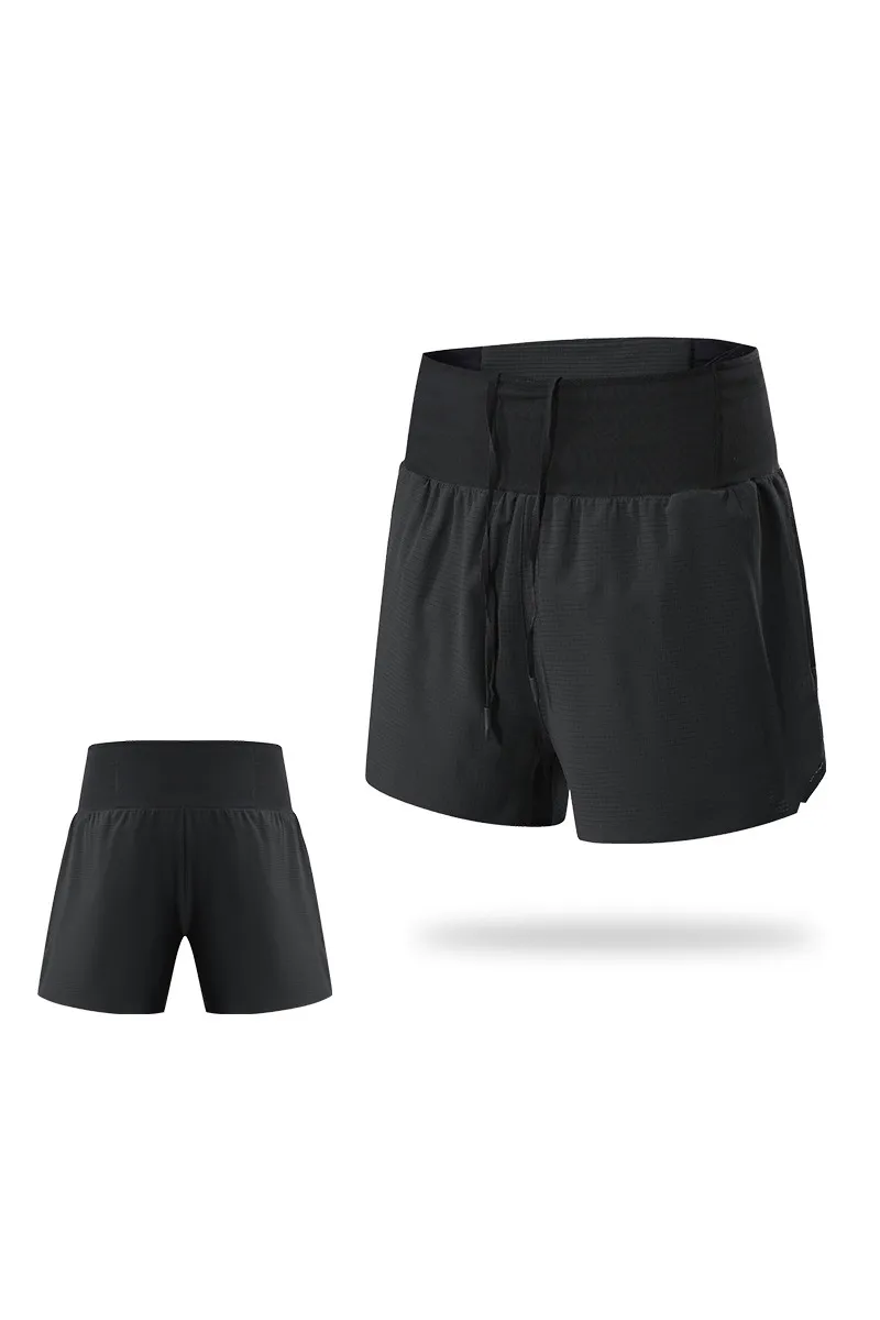 Quick Dry Storage Pocket Dual Layer Athletic Shorts