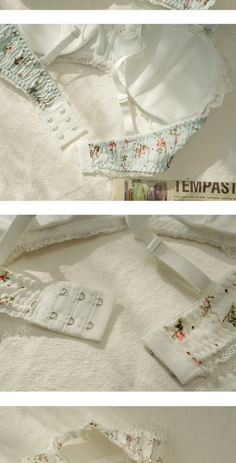 Elegant French Floral Cotton Underwear
