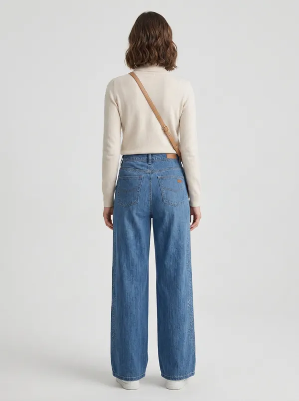 Women's Wide Leg Casual Denim Jeans