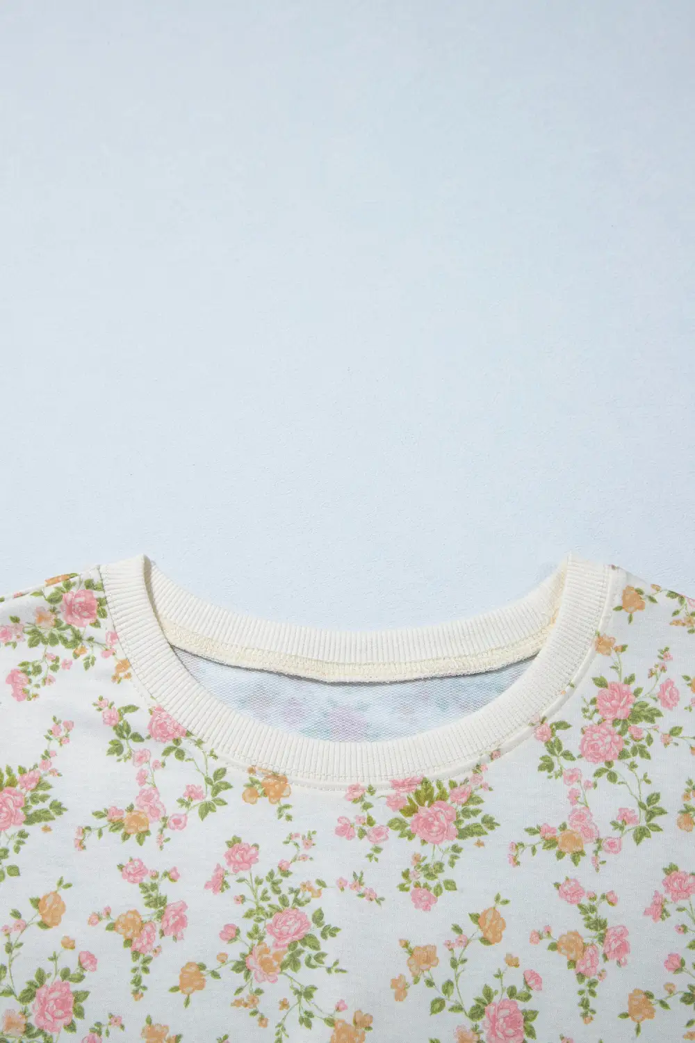 Women's Floral Print Long Sleeve Shift Top Pocketed Shorts Two Piece Set