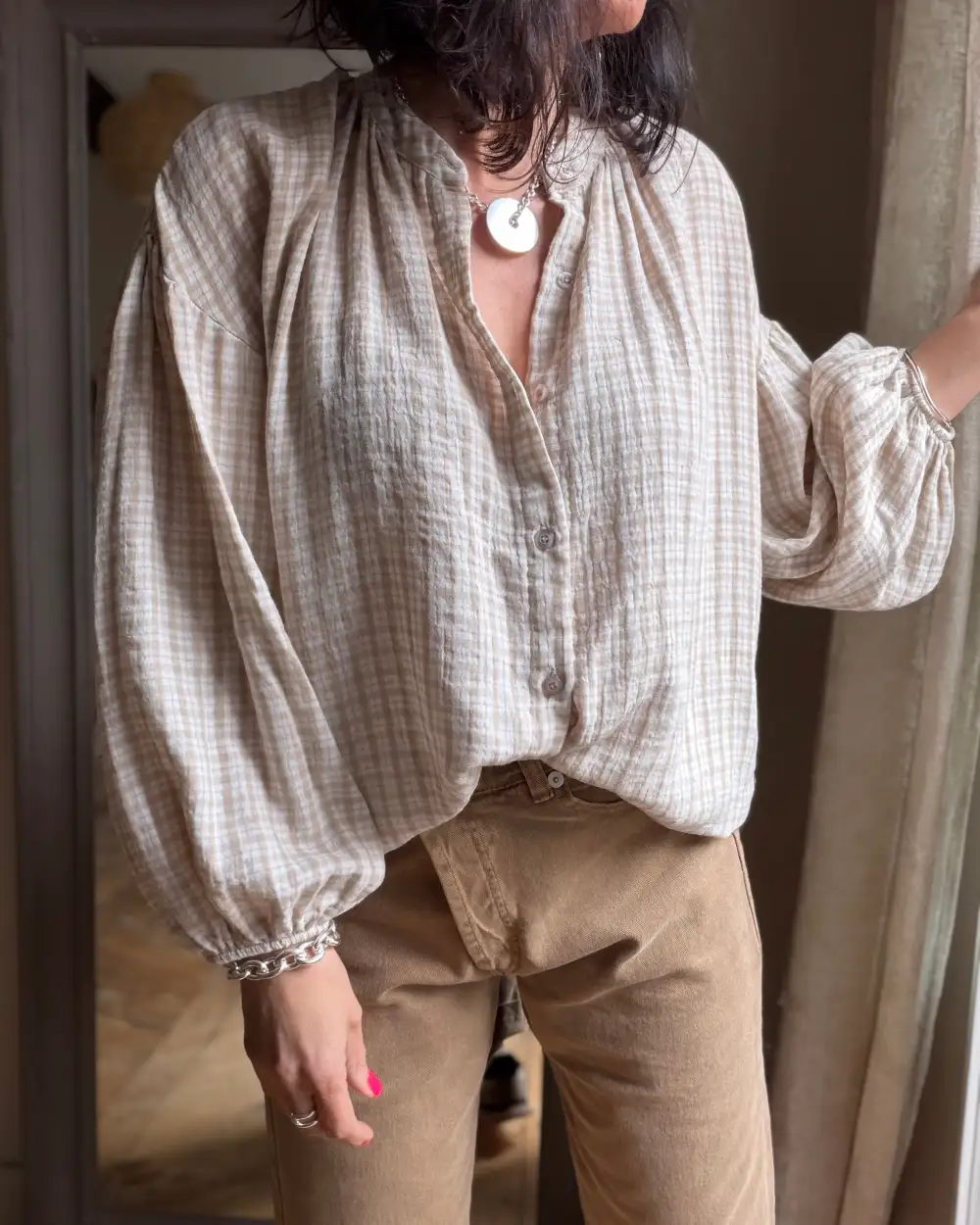 Elegant Cotton Relaxed-Fit Blouse