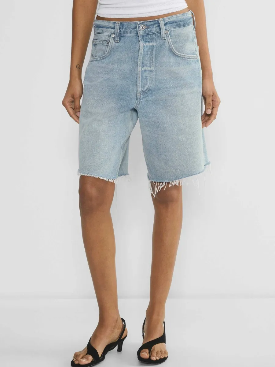 Raw Hem Denim Shorts