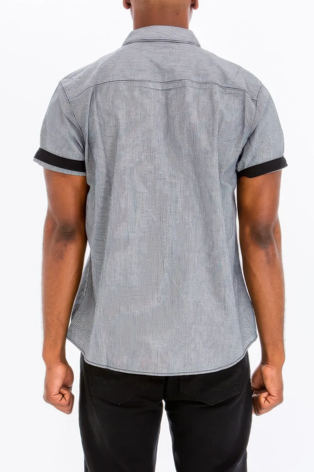 Men's Casual Short Sleeve Solid Shirt