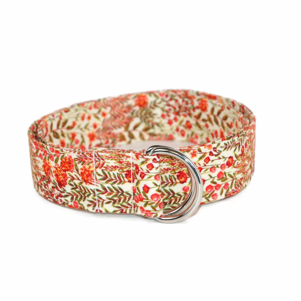 Autumn Bloom D-Ring Cotton Belt