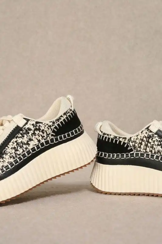 Platform Woven Sneakers