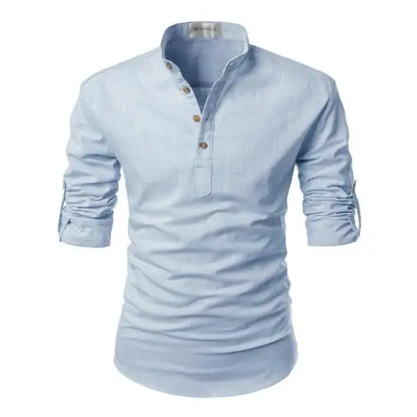 Relaxed Collar Band Shirt