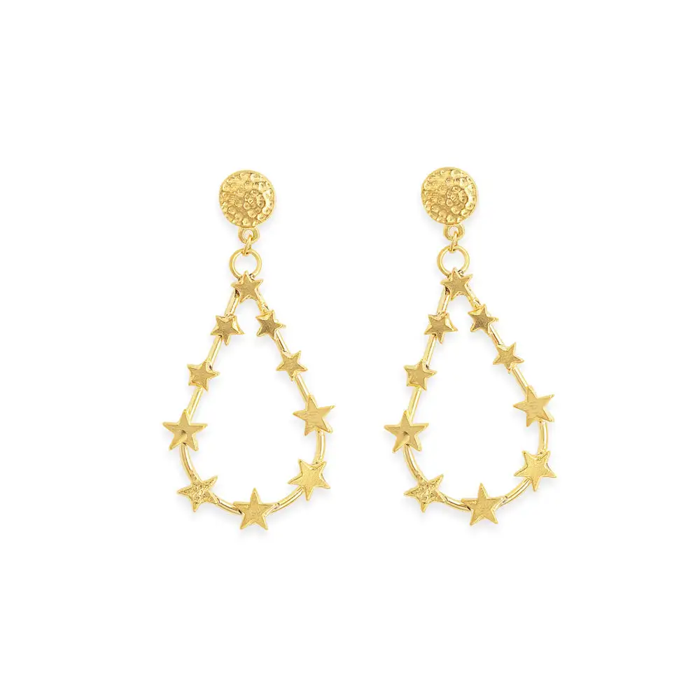 Bold Radiant Celestial Star Earrings