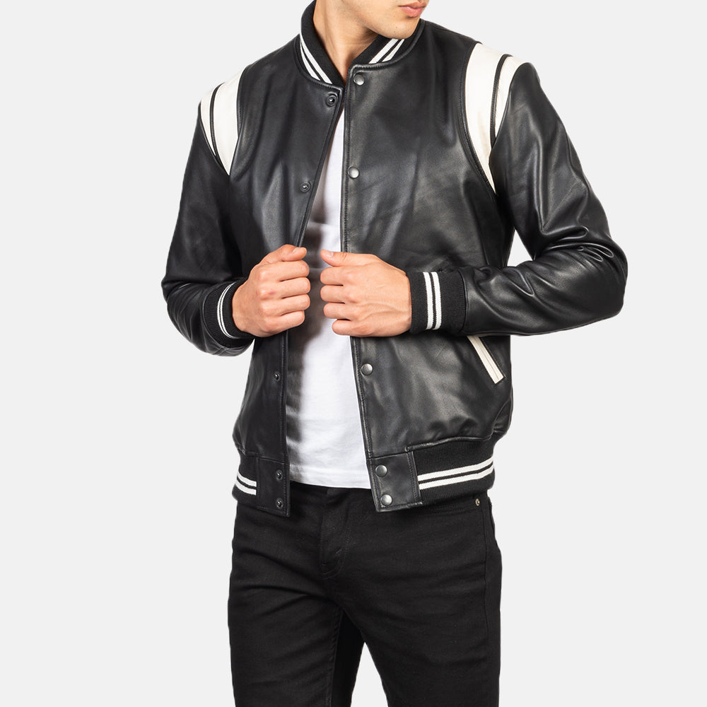 Men's Utility Leather Varsity Jacket