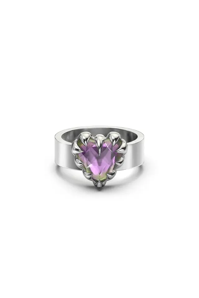 Quartz Heart Ring