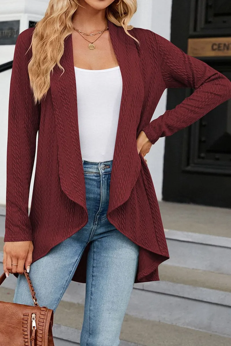 Open-Front Long-Sleeve Cardigan