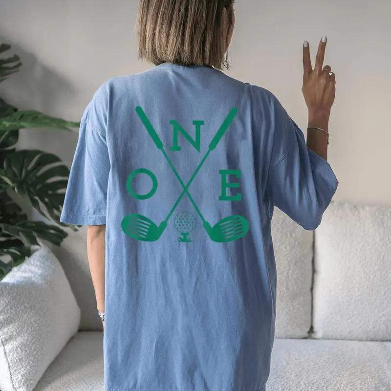 Golf Birthday 1St Birthday Hole In One Boys Girls Women's Oversized Comfort T-Shirt Back Print