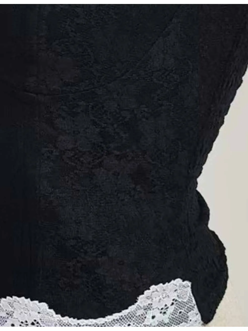 Lace Trim Corset Jacquard Cami Top