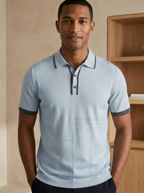 Modern Geometric Men's Polo Shirt