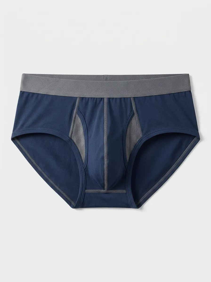 Men's Athletic Mesh Panel Breathable Boxer Briefs