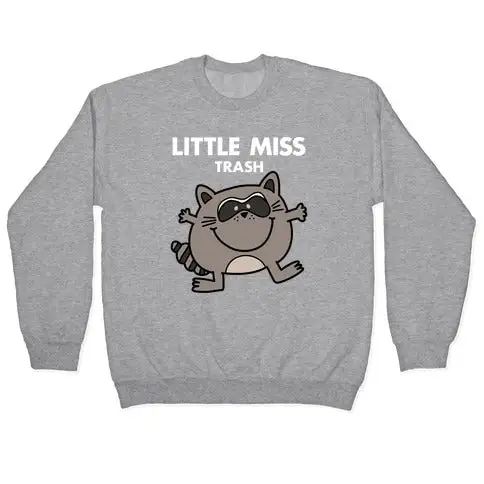 Textured Raccoon Crewneck Sweatshirt