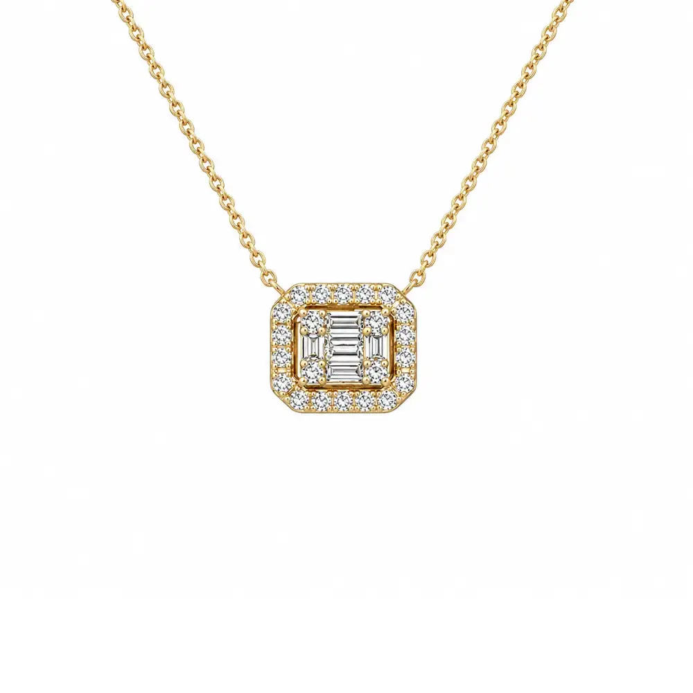 Minimal Layered Classic Diamond Necklace
