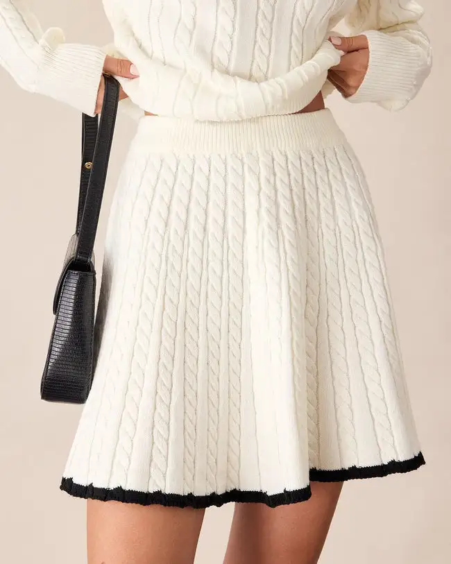 Acrylic A Line Mini Skirt