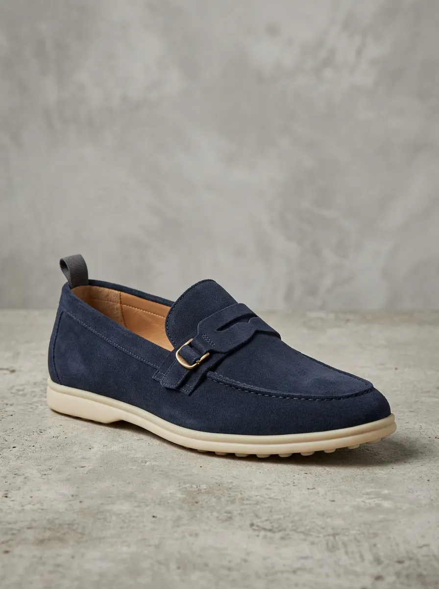 Men's Buckle Strap Loafers
