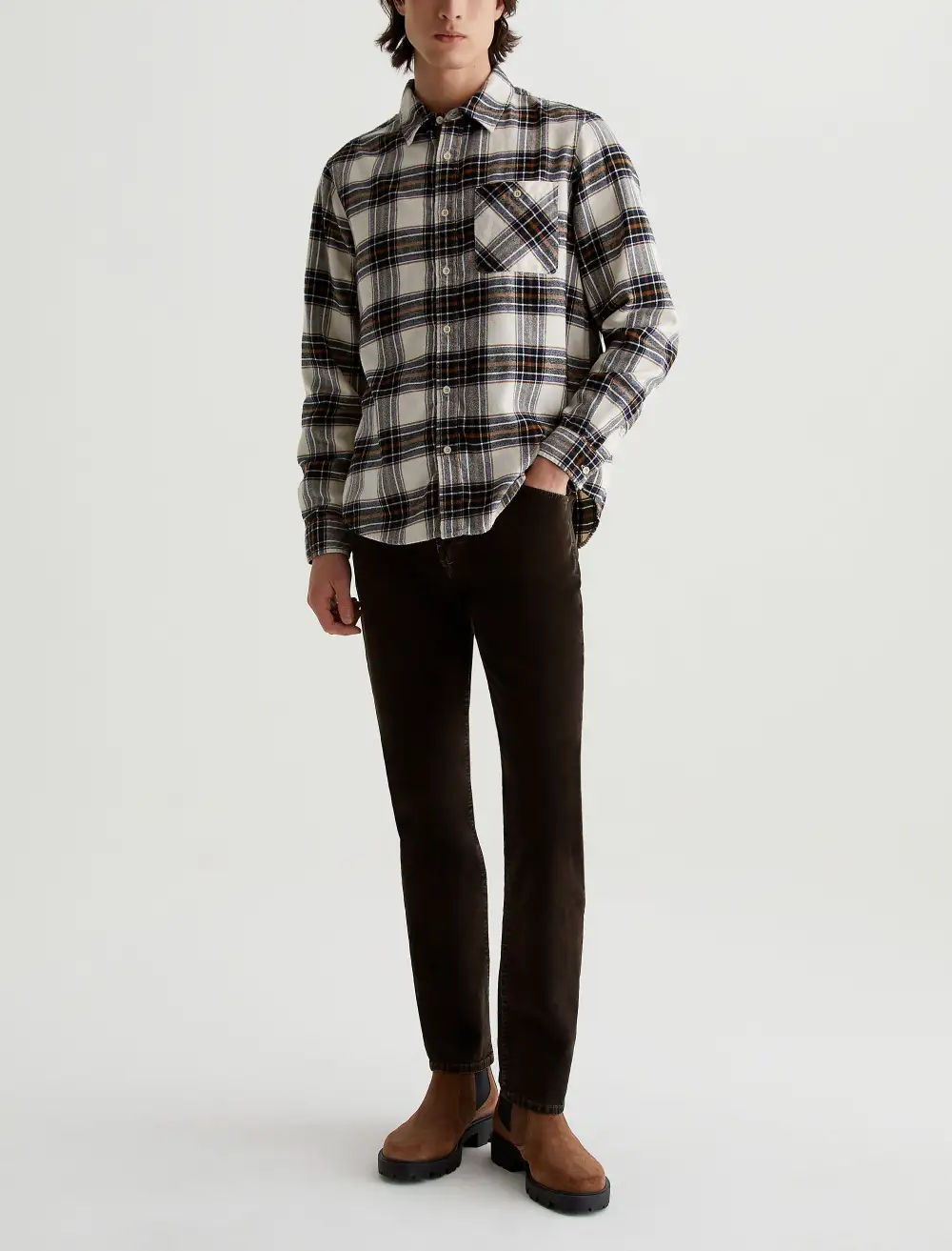 Men's Flannel Button-Up Shirt