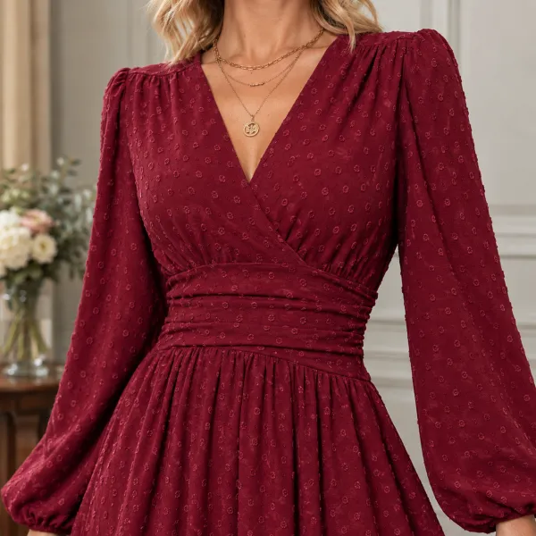 Ruched A-Line Casual Dress