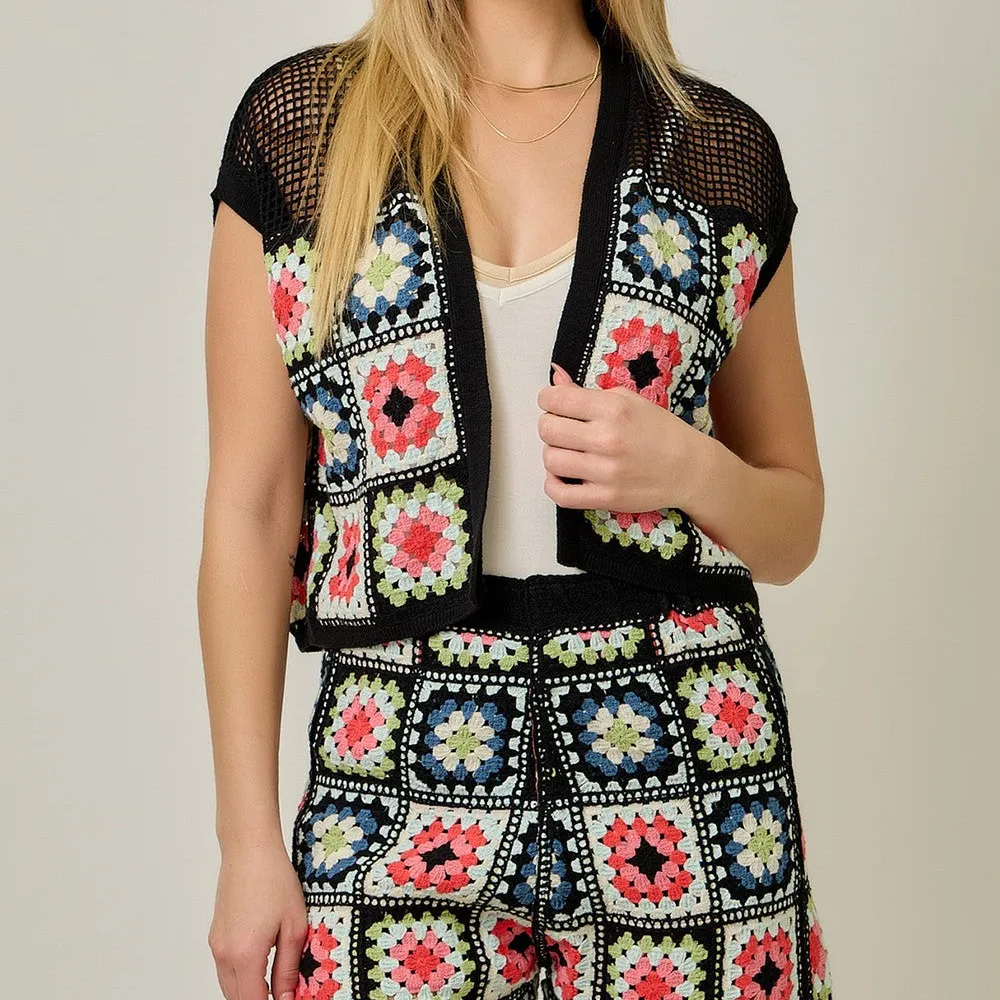 Open Front Crochet Cardigan