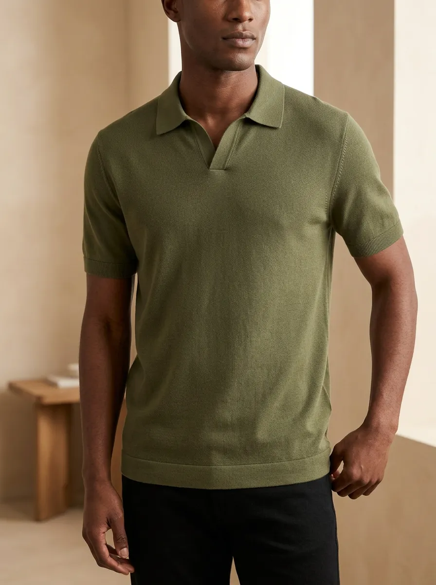 V-Neck Men's Polo Shirt
