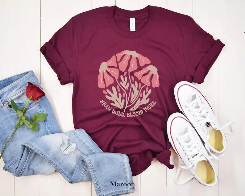 Wildflowers Shirt Boho Floral Nature T-Shirt