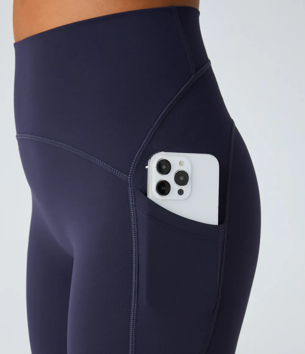 SpeedWave High Waisted Side Pocket Quick Dry 7/8 Running Leggings
