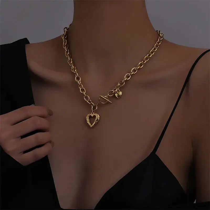 Heart Hammered Necklace