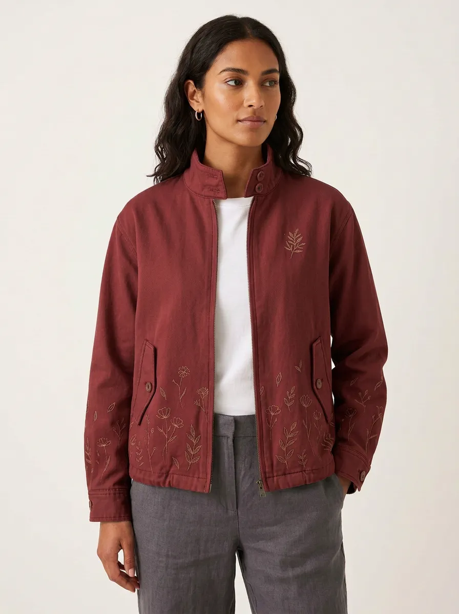 Women's Botanical Wildflower Printed Jacket