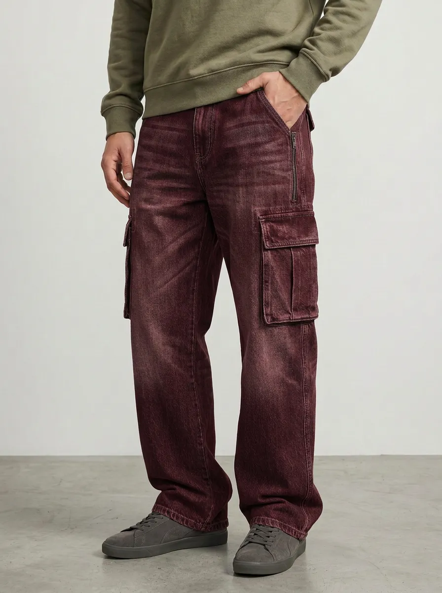 Men's Mid-Wash Cargo Pants