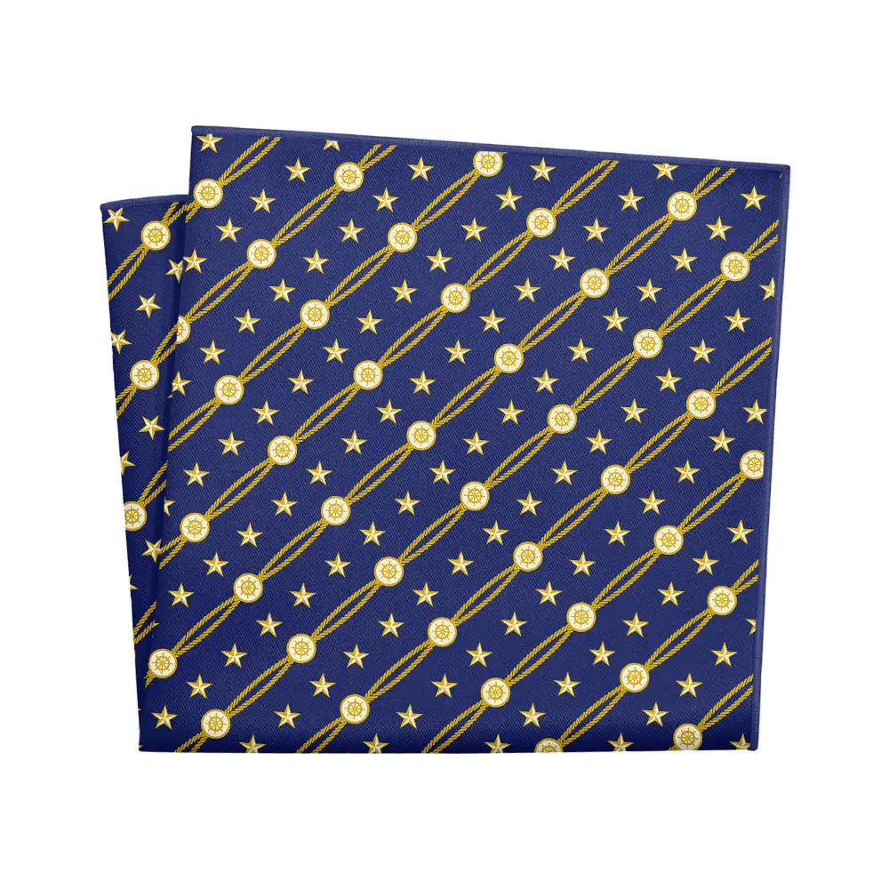 Clean Elevated Nautical Military Motif Pocket Square
