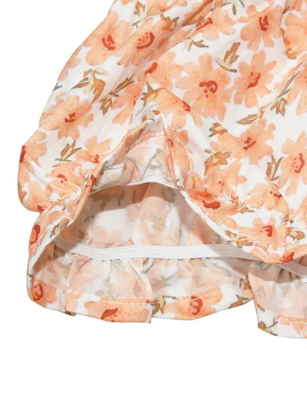 One Neck Lantern Lotus Leaf Short Shorts