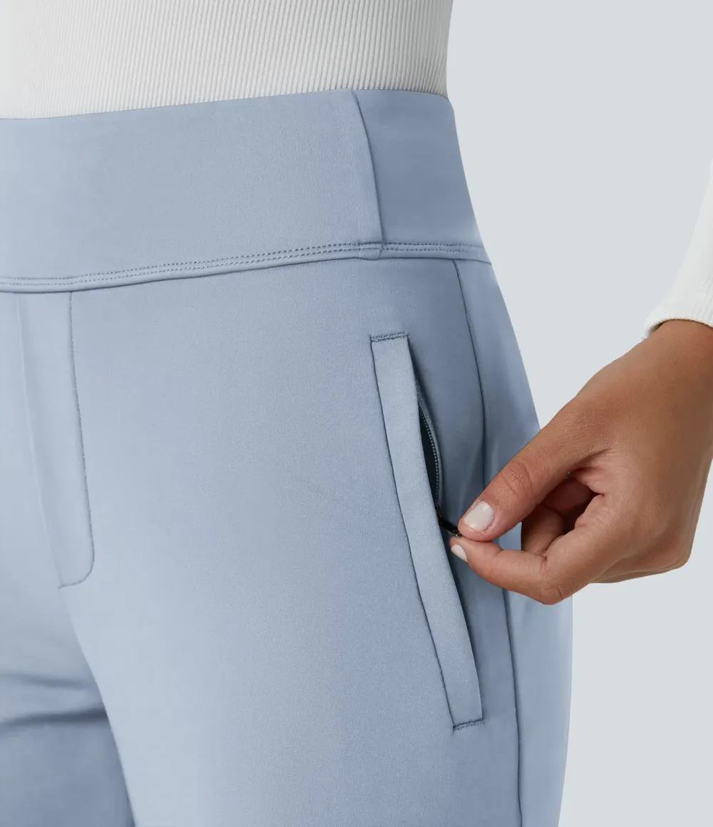  DayStretch Mid Rise Side Zipper Pocket Work Flare Pants