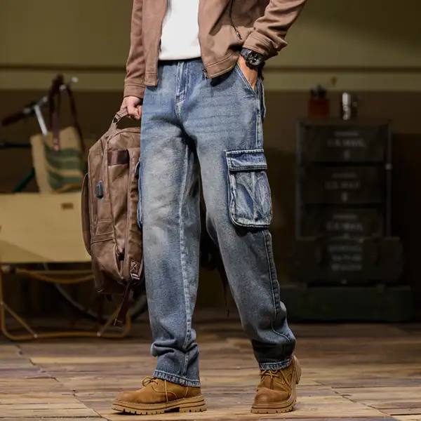 Utility Pocket Work Jeans