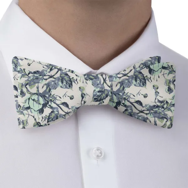 Abstract Floral Motif Bow Tie
