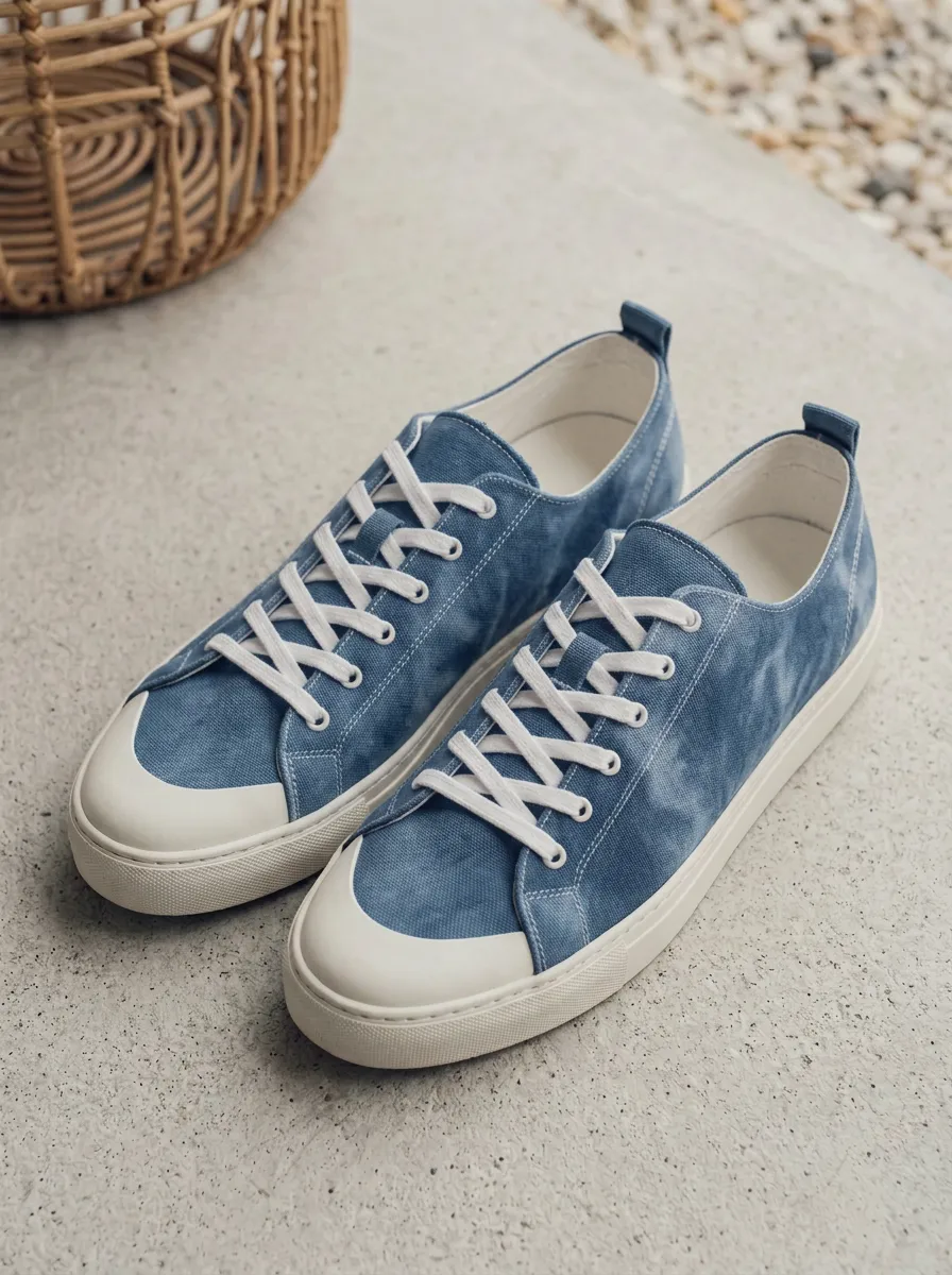 Ink Wash Watercolor Canvas Sneakers