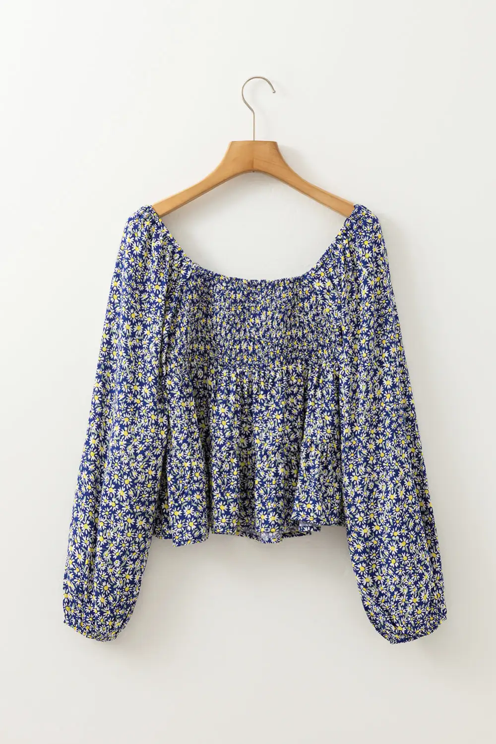 Floral Smocked Relaxed Fit Blouse