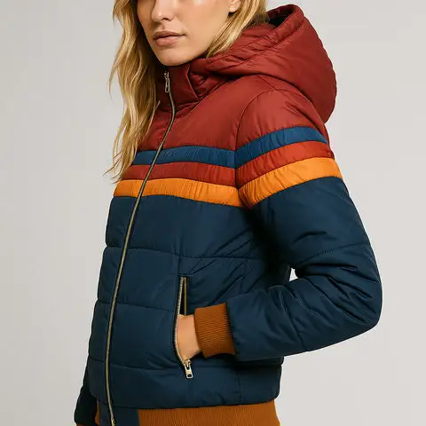 Women's Puffer Jacket With Flattering Silhouette and