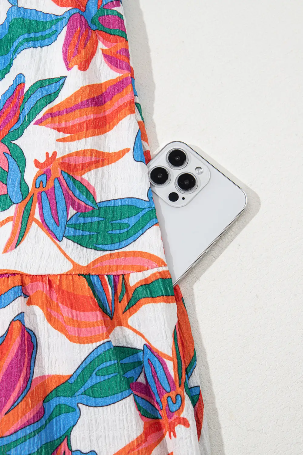 Floral V Neck Ruffle Maxi Dress