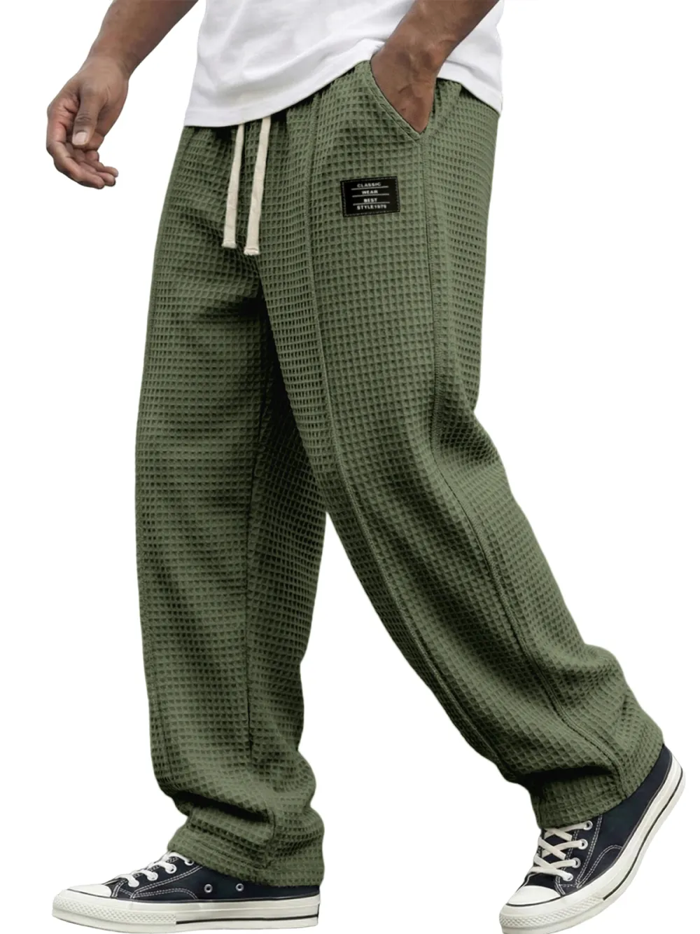 Textured Knit Seamed Detail Pants