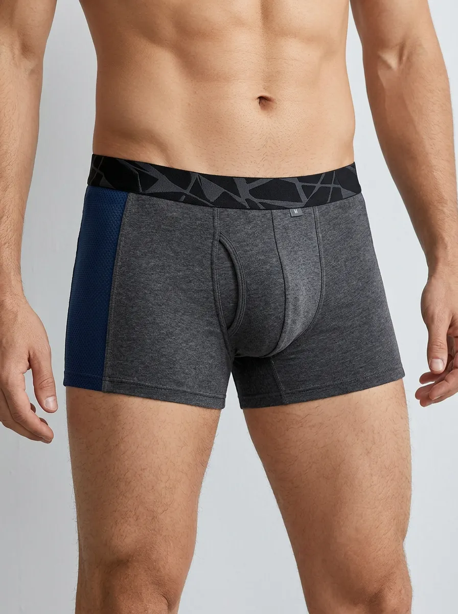 Athletic Performance Geometric Pattern Boxer Briefs