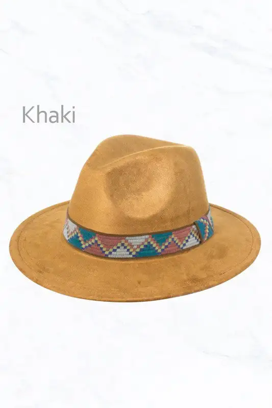 Suede Fedora Regular Peach Top with Fabric Belt