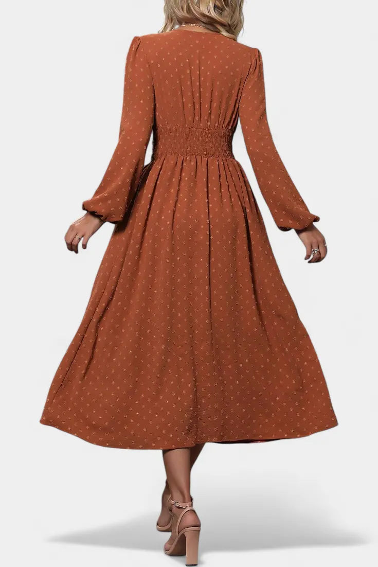 Polka-Dot Midi Dress