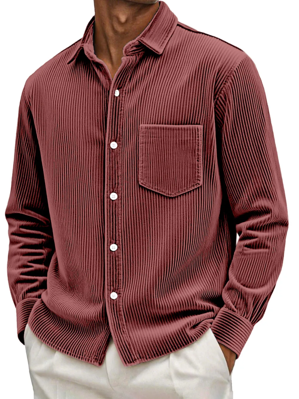 Relaxed Corduroy Pocket Shirt