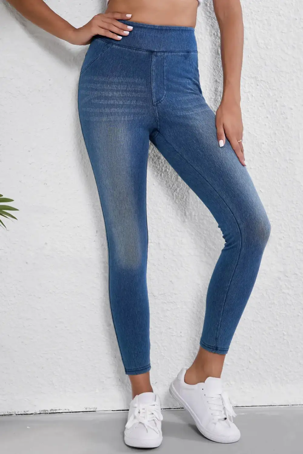 Contoured High Waist Skinny Denim Jeans
