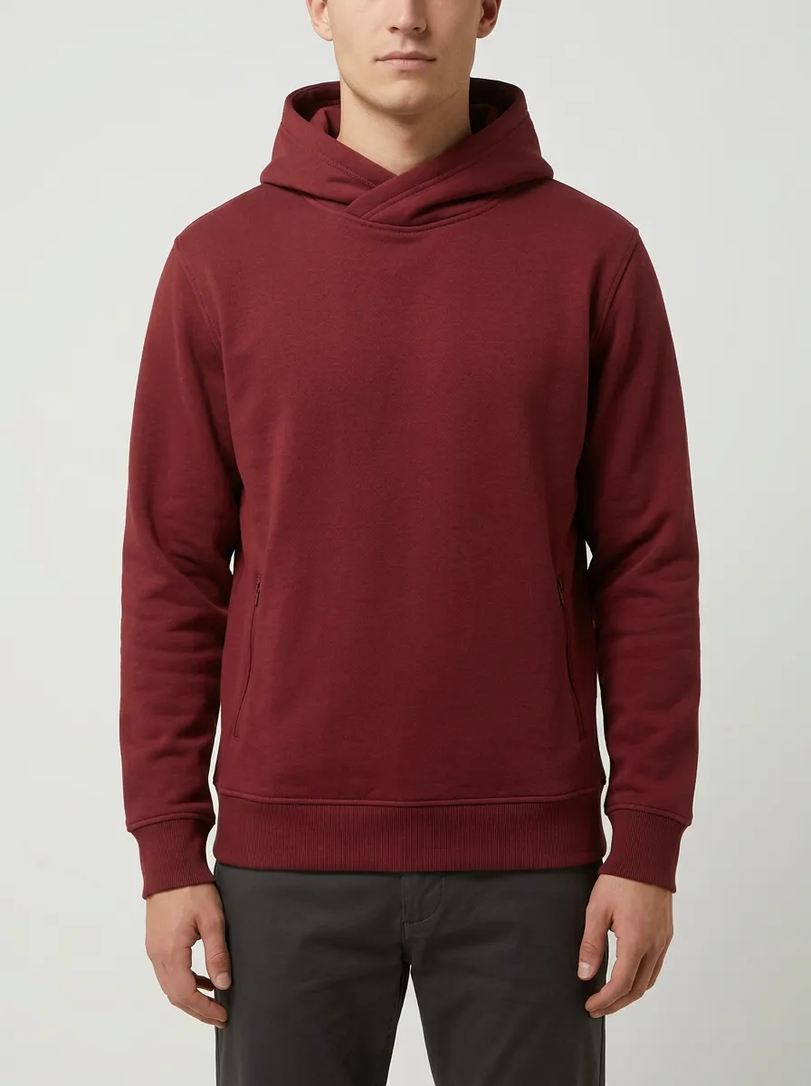 Men's Textured Casual Hoodie