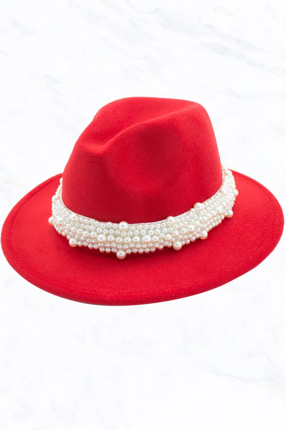 New Style Fashion Fedora Jazz Hat with Wide Pearl Belt